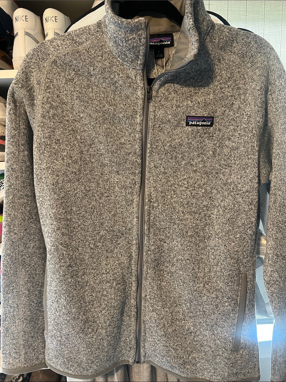 Patagonia Heather Gray Full-Zip Fleece Jacket